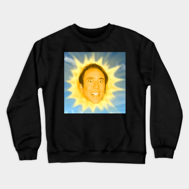 Nicolas Cage Sun Crewneck Sweatshirt by AlternativePunk